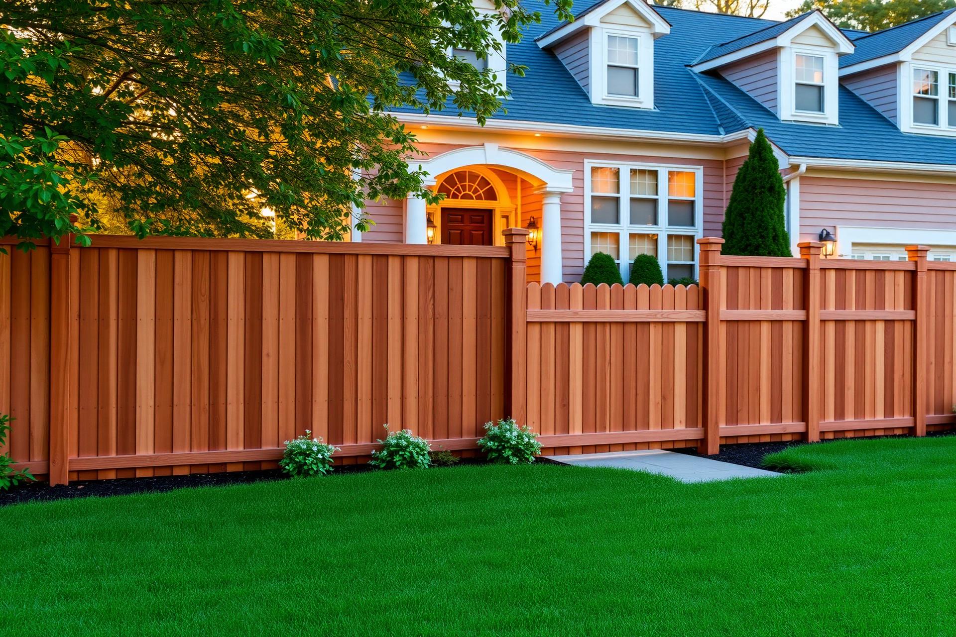 Front-yard wood fence